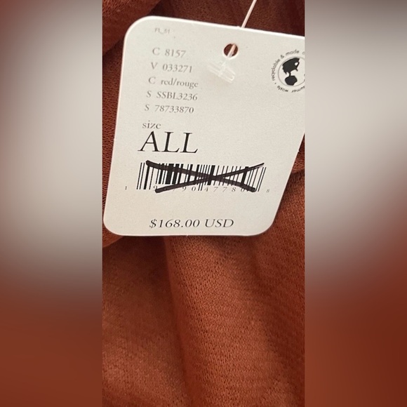 NWT - Free People - Off Duty Quilted Poncho - Terracotta Red - O/S - All - Picture 5 of 5